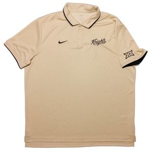 NIKE UCF Knights Polo Shirt Script Big 12 Gold XL